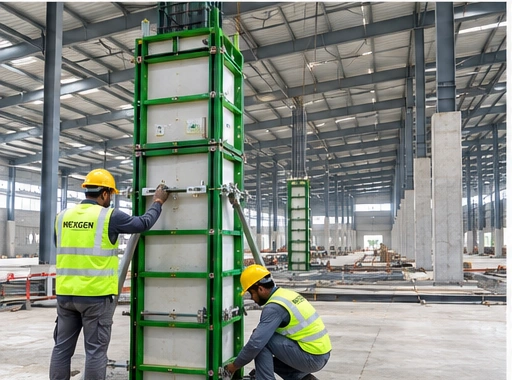 Formwork systems for industrial construction projects