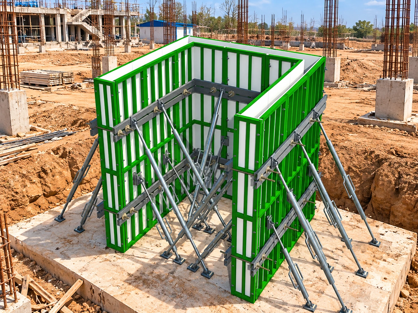 Wall formwork assembly